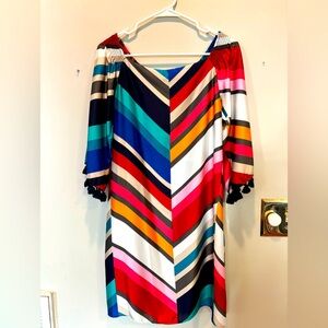 Trina Turk Colorful Chevron Mini Dress